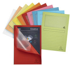 Paquet de 40 + 10 chemises à fenêtre SUPER 160g/m2 - 22x31cm