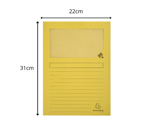 Paquet de 25 chemises à fenêtre Forever 130g/m2 - 22x31cm