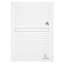 Paquet de 25 chemises à fenêtre Forever 130g/m2 - coloris pastel assortis - 22x31cm