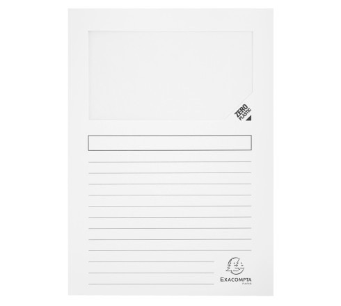 Paquet de 25 chemises à fenêtre Forever 130g/m2 - coloris pastel assortis - 22x31cm