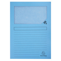 Paquet de 25 chemises à fenêtre Forever 130g/m2 - coloris pastel assortis - 22x31cm