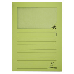 Paquet de 25 chemises à fenêtre Forever 130g/m2 - coloris pastel assortis - 22x31cm