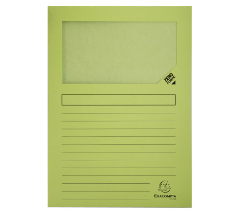 Paquet de 25 chemises à fenêtre Forever 130g/m2 - coloris pastel assortis - 22x31cm