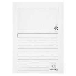 Paquet de 10 chemises à fenêtre SUPER 160g/m2 - 22x31cm