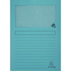 Paquet de 100 pochettes coin papier FOREVER 130g, bleu clair