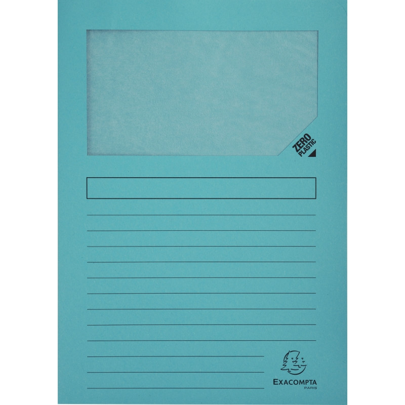 Paquet de 100 pochettes coin papier FOREVER 130g, bleu clair