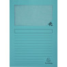 Paquet de 100 pochettes coin papier FOREVER 130g, bleu clair