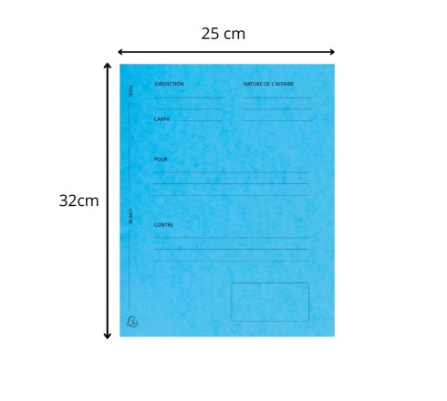 Paquet de 25 dossiers de plaidoirie Pour/Contre carte lustrée 25x32cm