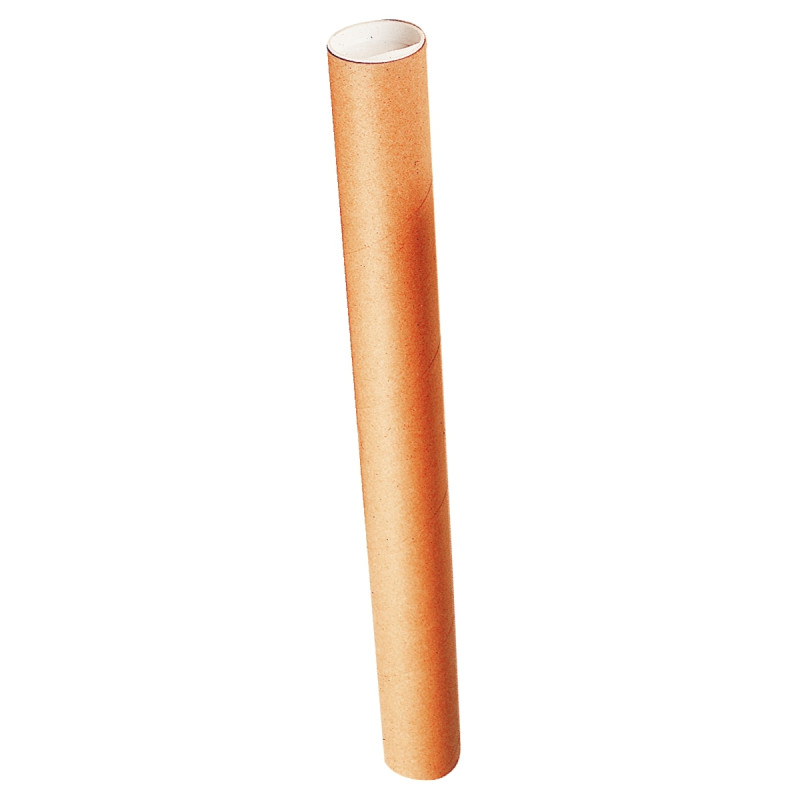 Tube en carton diamètre 5cm longueur 53cm avec 2 embouts