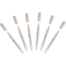 Lot de 6 marqueurs vides rechargeables pour encres et peintures liquid