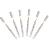 Lot de 6 marqueurs vides rechargeables pour encres et peintures liquid