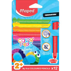 Pochette de 12 crayons de couleurs Infinity Kidy