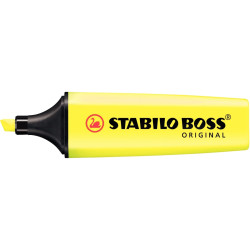 Boîte de 10 surligneurs Boss jaunes