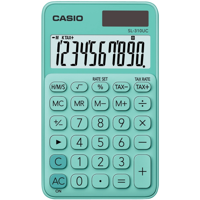 Machine à calculer de poche Casio 10 chiffres SL-310UC lagon