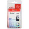 Canon 511 cartouche jet d'encre couleurs authentique (CL511CMJ)