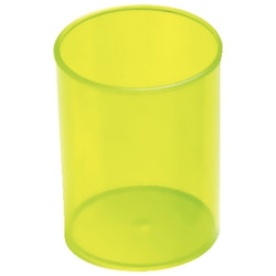 Pot à crayons FLUOR anis transparent