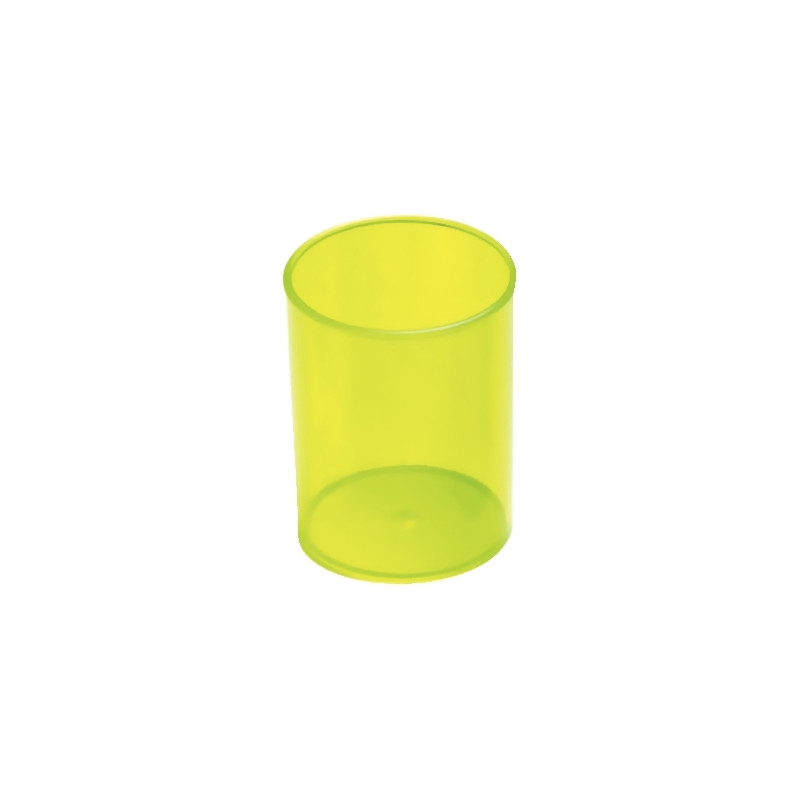 Pot à crayons FLUOR anis transparent