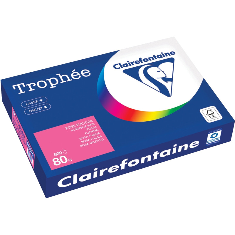 Ramette de 500 feuilles format A3 80g fuchsia CLAIREFONTAINE