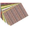 Paquet de 13 feuilles de papier motif structures assorties format 50 x