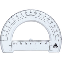 Rapporteur cristal 180° 12cm
