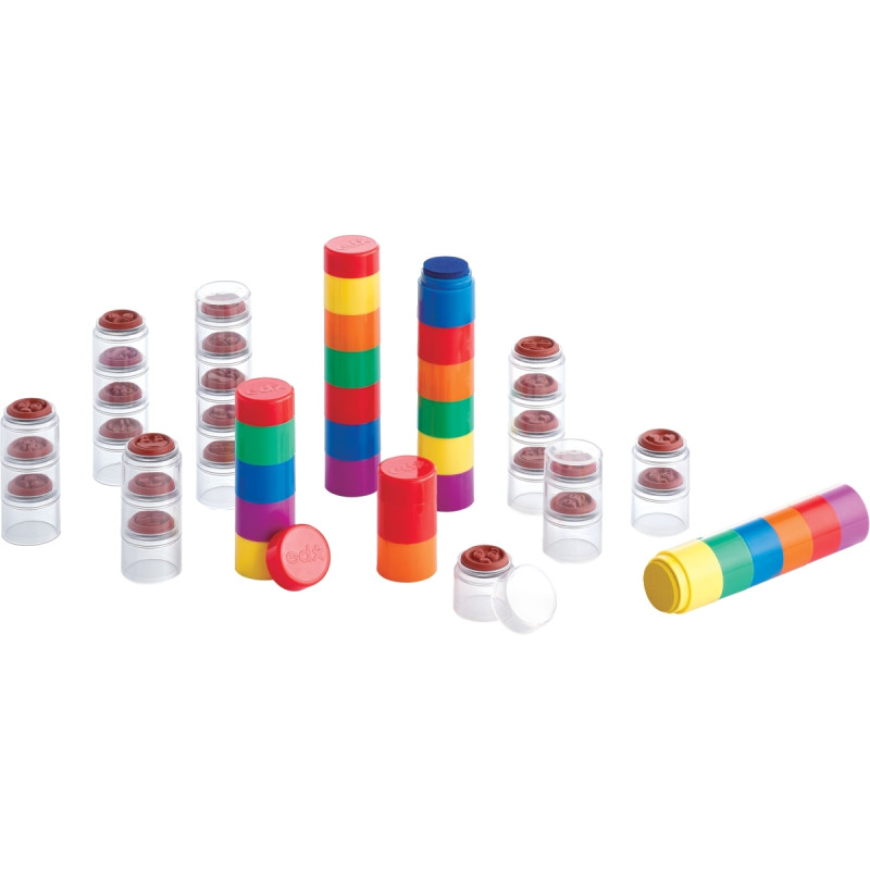 Boite de 24 encreurs + 24 tampons émotions diamètre 3.5cm