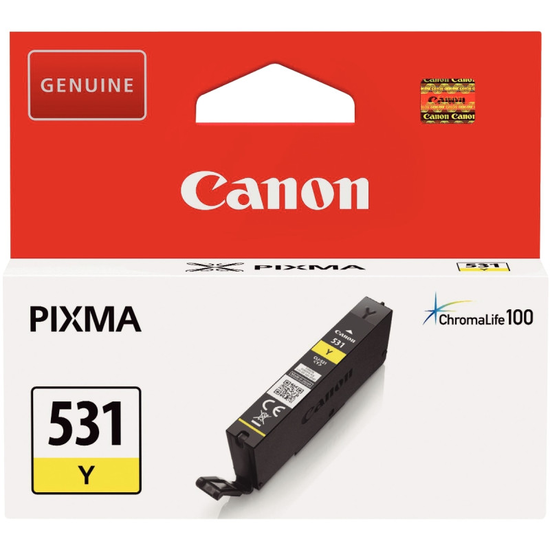 Canon 531 cartouche jet d'encre jaune authentique (CLI-581Y)