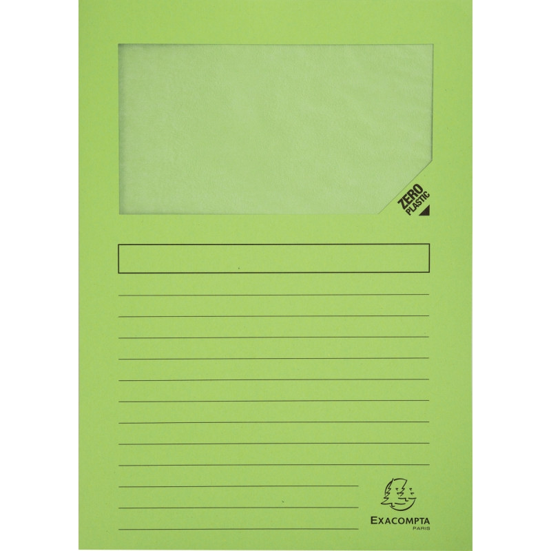 Paquet de 100 pochettes coin papier FOREVER 130g, vert tilleul