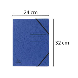 Pack de 5 Chemises à élastique sans rabats carte lustrée 355gm2 - A4