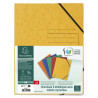 Pack de 5 Chemises à élastique sans rabats carte lustrée 355gm2 - A4
