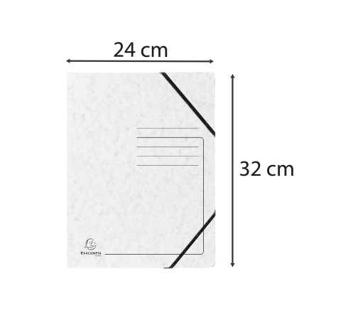 Chemise à élastique sans rabats carte lustrée 355gm2 - A4