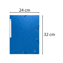 Chemise à élastiques sans rabat - carte lustrée gaufrée Scotten 600g/m2- A4