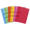 Chemise à élastiques 3 rabats perforées Punchy Carte lustrée 375g/m2 - A4