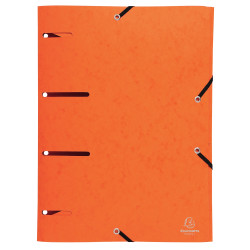 Chemise à élastiques 3 rabats perforées Punchy Carte lustrée 375g/m2 - A4
