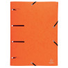 Chemise à élastiques 3 rabats perforées Punchy Carte lustrée 375g/m2 - A4