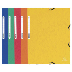 Chemise à élastique 3 rabats carte lustrée 355gm2 - A4