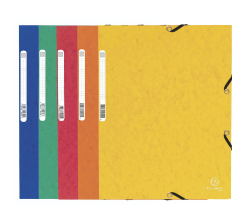 Chemise à élastique 3 rabats carte lustrée 355gm2 - A4