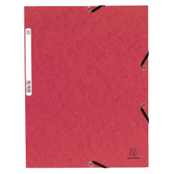 Chemise à élastique 3 rabats carte lustrée 355gm2 - A4