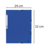 Chemise à élastique 3 rabats carte lustrée 355gm2 - A4
