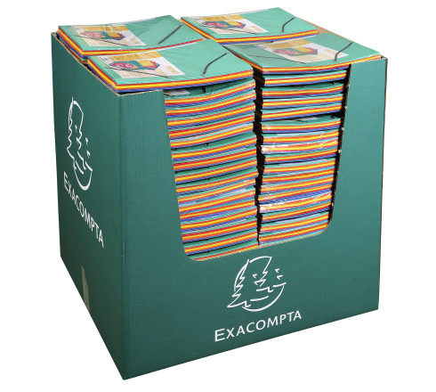 Lot Promo 10 Chemises à élastiques 3 rabats carte marbrée recyclée 355g/m2 - A4