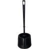 Porte-brosse et brosse WC en palstique noir