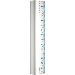 Blister règle plate 15cm en alu anodisé