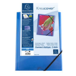 Chemise à élastiques 3 rabats polypropylène translucide Krea Cover - A4