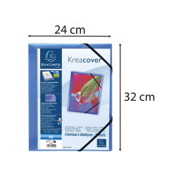 Chemise à élastiques 3 rabats polypropylène translucide Krea Cover - A4