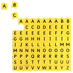 Sachet de 90 lettres majuscules 3x3 cm