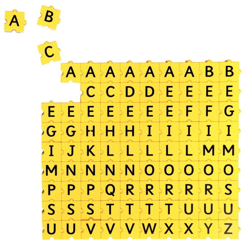 Sachet de 90 lettres majuscules 3x3 cm