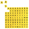 Sachet de 90 lettres majuscules 3x3 cm