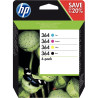 HP 364 pack de 4 cartouches d'encre cyan, magenta, jaune et noire auth