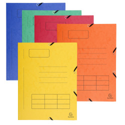 Chemise à élastique Imprimée 3 rabats carte lustrée 355gm2 - A4