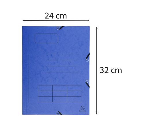 Chemise à élastique Imprimée 3 rabats carte lustrée 355gm2 - A4