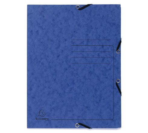 Paquet de 3 chemises à élastiques 3 rabats carte lustrée 355gm2 - A4